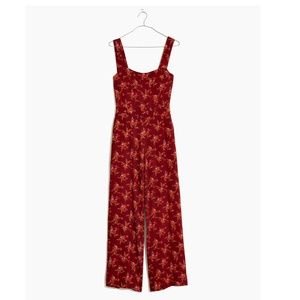 Apron Bow-Back Jumpsuit in Windowbox Floral Size 4